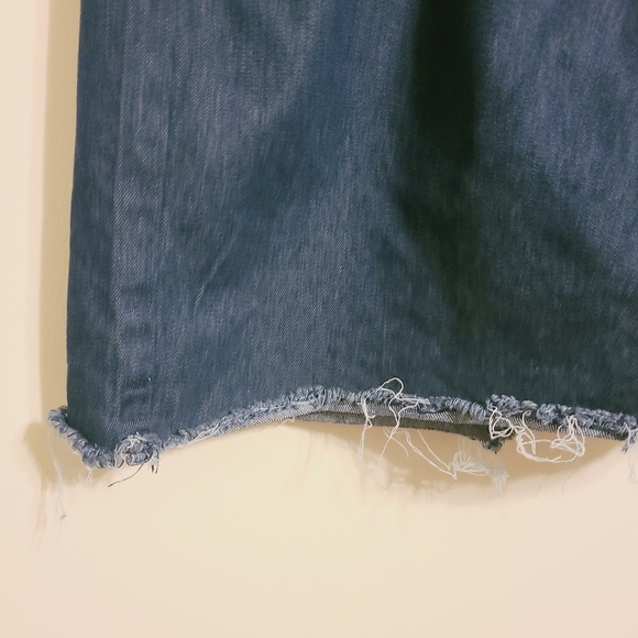 Shein Curve | Women's Denim Circle Skirt With Frayed or Raw Hems (Size 1XL) - Picture 9 of 12